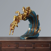 Escultura Artística de Resina de Arte Folclórico Nórdico, Figura Decorativa para el Hogar, Decoración Suave para el Hogar, Regalo de Inauguración de Negocios, Artesanía de Resina