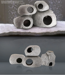 Decorazione del paesaggio dell'acquario vaso di argilla viola gamberetti casa ciclidi evitano l'allevamento di pesci casa arredamento artigianato - Product Image 4