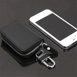 Organizador de Llaves de Cuero para Hombre y Mujer, Ligero, Negro, para Llaves de Auto, Llaves de Casa, Cartera Pequeña y Objetos Esenciales - Product Image 6