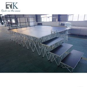 RK Aluminum Folding Stage Platform 1.22m x 1.22m Modular Rectangular Stage Display Equipment for Exhibitions - Product Image 5