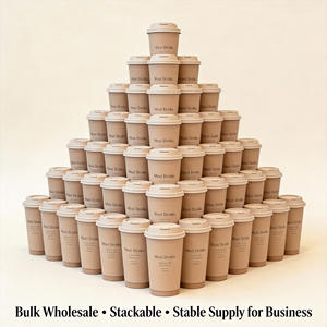 Gobelets en papier de 12 oz, couleur neige, très vendus, en gros, avec couvercles hermétiques pour café et thé au <span class=keywords><strong>lait</strong></span> à emporter - Product Image 6