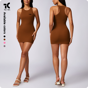 Mini Abito Estivo da Donna Sexy, Attillato, in Maglia, Stile Sportivo, Modellante, di Tendenza, che esalta la figura - Product Image 2