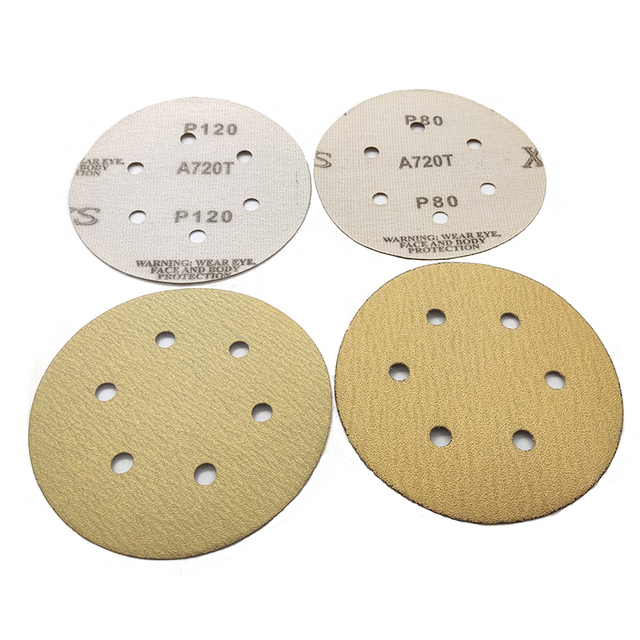 Sanding Disc 60 80 120 240 320 400 600 Grit Sandpaper 6inch 6 Holes orbit Sander Round Paper
