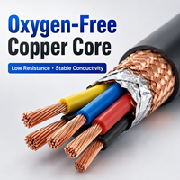 Cable de comunicación y alimentación RVVP OEM, cable blindado de PVC blando con pantalla de cobre, 2, 3, 4 núcleos, 0.5, 0.75, 1.5, 2.5 mm², suministro de fábrica