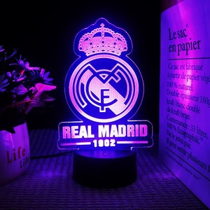 โคมไฟ LED สำหรับยามค่ำคืนโคมไฟ LED กลางคืนแบบ3D สำหรับแฟนบอลแมดริด - Product Image 6