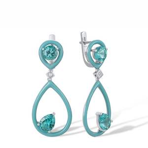 Dernières boucles d'oreilles LAVINA Modern Premium Charming Zircon Fine Jewelry 925 Sterling Silver Enamel Unisex for Gift - Product Image 1