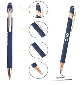 ปากกาลูกลื่นโลหะยางนิ่มแบบขายส่ง สำหรับโปรโมชั่น พิมพ์โลโก้โฆษณา - Product Image 6