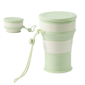 Tasse en silicone pliable, tasse de voyage portable, résistante aux hautes températures, avec sangle, compatible lave-vaisselle et micro-ondes, pour le sport - Product Image 5