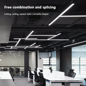 Lumière de bande <span class=keywords><strong>LED</strong></span> moderne supermarchés centres commerciaux restaurants lumières carrées suspendues ligne suspension - Product Image 6