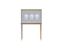 Luxuriöses Schmuckgeschäft-Innendesign Glas-Vitrine LED-Beleuchtung Anpassbare Farbe und Größe für Halsketten- und Ohrring-Präsentation