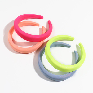 Designer Bright Green Neon Hairband <strong>Hot</strong> <strong>Pink</strong> Padded <strong>Headband</strong> for Women - Product Image 3