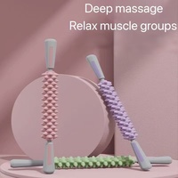 Rouleau de massage en mousse à picots pour Pilates et Yoga, 47 cm, unisexe, pour la relaxation musculaire des jambes, des mollets et des cuisses, libération des tissus profonds