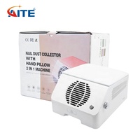 Aspirateur de poussière pour ongles 3-en-1 120W avec repose-bras et filtre HEPA H13, extracteur de poussière pour manucure et pédicure
