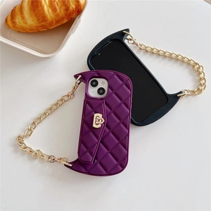 Cadena de silicona de diseñador de moda con cuentas para cartera y funda de teléfono, tipo bandolera, para iPhone 12 13 14 15 Pro Max - Product Image 6
