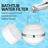 Filtre universel transfrontalier pour baignoire et douche, mural, sans installation, en ABS de qualité alimentaire, filtration de première étape, élimine le chlore
