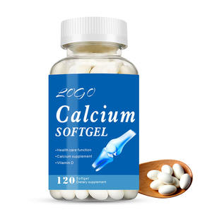 Cápsulas de Gel Suave de Calcio y Vitamina D3 de Marca Privada para Adultos y Adolescentes, Apoyo para la Densidad Ósea - Product Image 1