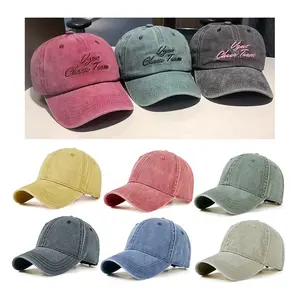 Custom Men And Women Cotton Solid Color Cap Twill Plain Sports Baseball Cap Hat