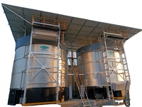 Tour de fermentation du fumier de poulet 2026, machine de compostage du fumier, machine de retournement du fumier, réservoir de fermentation d'engrais organique sur une ferme