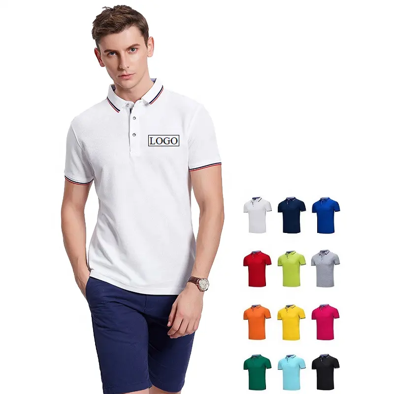 Customized Polo Shirt Logo Printing Summer Style Men Sports Short Sleeves Polo Shirt