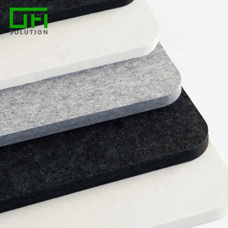 12ミリメートルHigh Density Soundproof 100% Polyester Fiber Acoustic Wall Panels