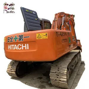 Used Hitachi crawler excavator EX120-5 12 ton shovel. Japan made earth-moving equipment ex120 tracked digger
