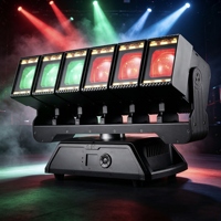 Barre de lumière LED Polarlights 6x60W RGBW 4IN1 avec effet zoom, barre de pixels à tête mobile pour spectacle de club, concert, événement