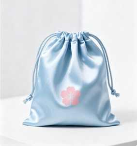 Custom Printed Satin Drawstring Bag <b>Ribbon</b> Drawstring Jewelry Packaging Pouch Gift Cosmetic Travel <b>Wedding</b> Favor Storage Bag - Product Image 6