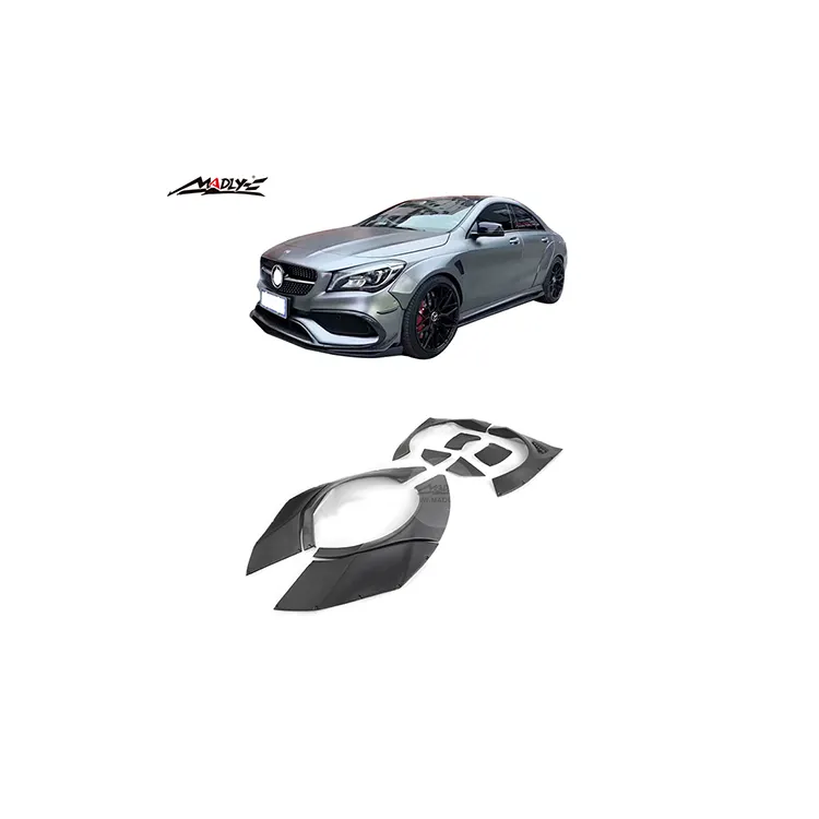 10 pièces/ensemble W117 passages de roues ailes kit carrosserie pour Mercedes Benz CLA W117 large élargisseurs d'ailes CLA250 CLA45 kits de carrosserie 2013-2019