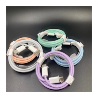 Cable de carga rápida USB C a USB C más vendido, cable PD tipo C trenzado de nailon para cables de datos PD 60W