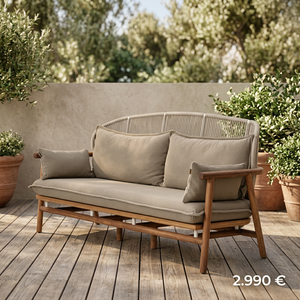 Modern Outdoor Garden <b>Sofa</b> Set <b>Rattan</b> Cushioned Waterproof Daybed Seating for Patio & Balcony - Product Image 2