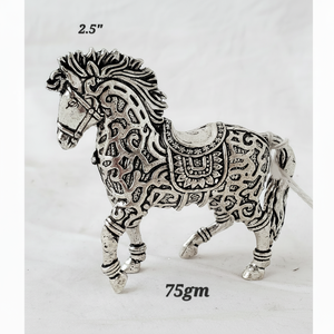 Estatua de semental de resina hecha a mano oro plata de lujo para el hogar Interior Oficina artesanía Animal decoración de escritorio para cumpleaños - Product Image 1