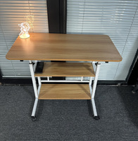 Bureau d'ordinateur avec levage à roulettes Bureau d'étude relevable pour étudiants Bureau d'ordinateur relevable et pliable