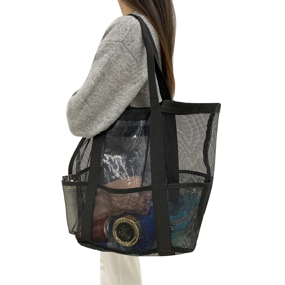 حقيبة شبكية مخصصة لحقيبة الكتف النسائية ، حقيبة حمل ذات سعة كبيرة للأنشطة الخارجية