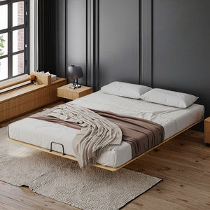 Минималистский деревянный плавающий каркас кровати из ясеня Скрытая опора для ног с планками каркас кровати татами для современной спальни для гостевого номера отеля - Product Image 6