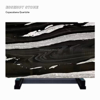 Dalles de comptoir en granit noir Skyfall moderne, polies, en quartzite Copacabana Noma Black Horse naturel du Brésil, écologiques, grandes