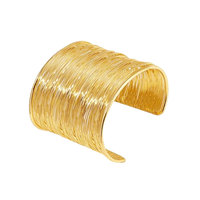 Bracelet Manchette Punk Plaqué Or Massif et Irrégulier, Bracelet Ouvert Large pour Femmes, Cadeau Tendance
