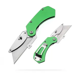 Kleines Universal messer, kompakter tragbarer Kastens ch neider Rasiermesser Scharfe Schnell wechsel klingen Edelstahl SK5 Klappt aschen messer EDC