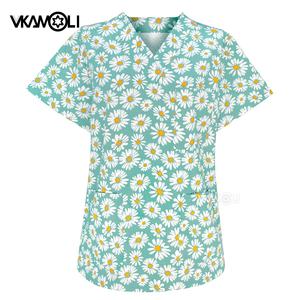 Stampa di cartoni animati medico Top Scrubs <span class=keywords><strong>ospedale</strong></span> camicia da infermiera uniformi dentista chirurgia abbigliamento da <span class=keywords><strong>lavoro</strong></span> <span class=keywords><strong>ospedale</strong></span> per animali domestici clinica <span class=keywords><strong>lavoro</strong></span> Top - Product Image 4