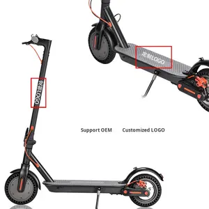 Trottinette électrique <span class=keywords><strong>à</strong></span> roue plane pliable, mini trottinette adulte de 8,5 pouces avec suspension arrière amortissante, moteur 350W, vitesse 30KM/H - Product Image 4
