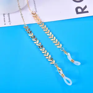 2 1 여성 패션 얼굴 마스킹 홀더 체인 안경 목걸이 체인 스트랩 금속 선글라스 Lanyards 체인 홀더