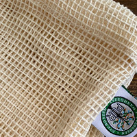 Sac en filet de coton biologique naturel pour emballage de savon, avec cordon de serrage, logo personnalisé imprimé, pochette pour cosmétiques et maquillage