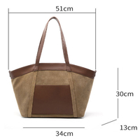 Sac fourre-tout en cuir suédé de qualité supérieure, grande capacité, pour ordinateur portable, pour femmes, fabricant OEM