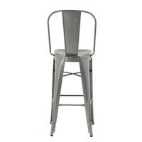 Ensemble de table et chaises de bar rondes en métal rouge pour extérieur, mobilier de bistrot commercial, tabourets hauts pour patio