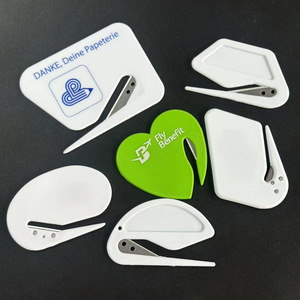 Plastic Letter Opener Stainless Steel Blade Manual Opening Tool For Envelopes - Product Image 1