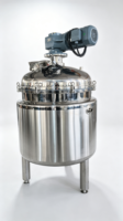Cuve de cuisson et de mélange de sauces alimentaires à chauffage vapeur 500L avec agitateur à spatule, en acier SUS316L, capacité de broyage, moteur AC, boîte de vitesses, verticale