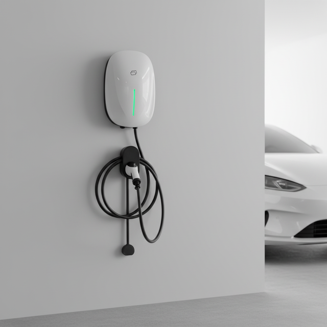 New Wallbox Mounted 11KW 16A AC EV Charger TYPE 2 250V EU Plugs White Charging Station with Cable