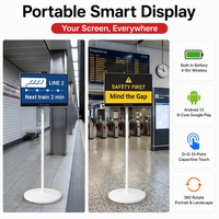 KEINONE Écran tactile portable rechargeable Android 13, panneau intelligent sans fil