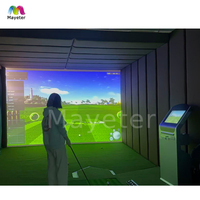 Simulateur de golf interactif d'intérieur Mayeter à rendement élevé (ROI), projecteur laser 4K, écran tactile, système à double caméra, usage domestique et commercial