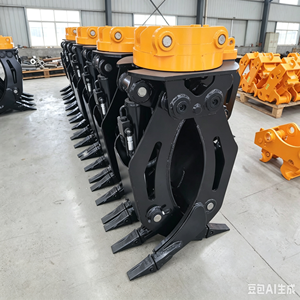 <span class=keywords><strong>Grappin</strong></span> à bois hydraulique pour excavatrice, accessoires rotatifs pour <span class=keywords><strong>grappin</strong></span> à bois, pour mini-excavatrices de 5 à 9 tonnes - Product Image 1