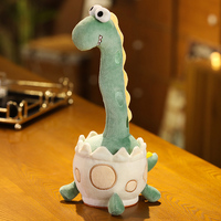 Jouets en peluche dinosaure LED chantant et dansant, poupée dinosaure en peluche avec fonction enregistreur, dinosaure en peluche pour bébé